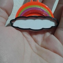 rainbow keychain badge key ring 3d print model - Mito3D