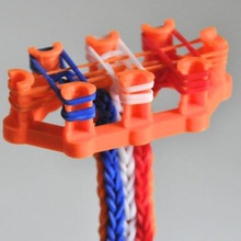 rainbow loom monstertail various diy rubber band bracelet rubberband art 3d print model - Mito3D