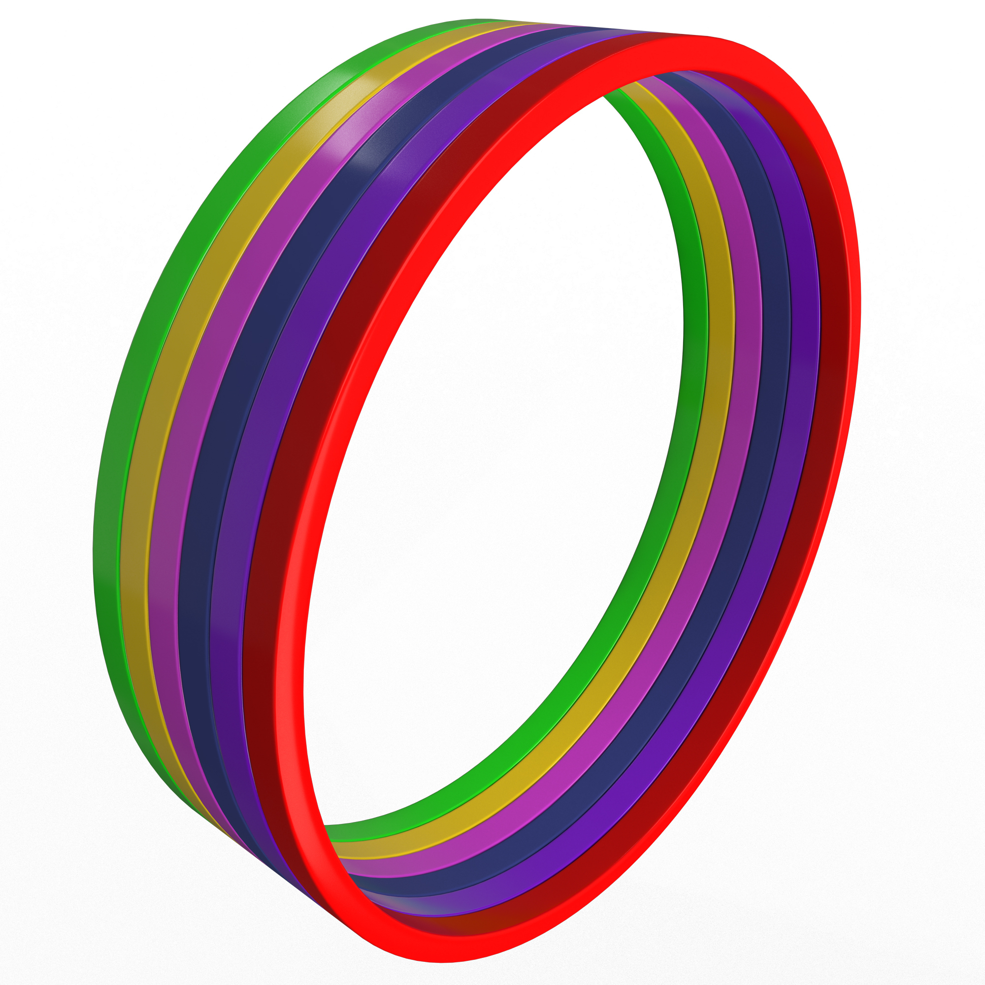 arcobaleno gomma cancellare braccialetto colore personaggio abiti modello bandiera Internazionale lesbica comunit orgoglio genere cinturino dell'orologio sessuale polsino orientamento 3D print model - Mito3D