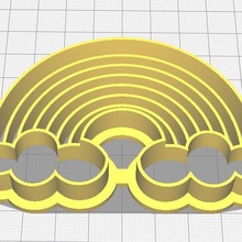 rainbow shaped pastry cutter 3d print model - Mito3D