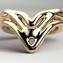 raindrop jewelry rings wedding desing silver gold printing cnc new 3dm stl 3d print model - Mito3D