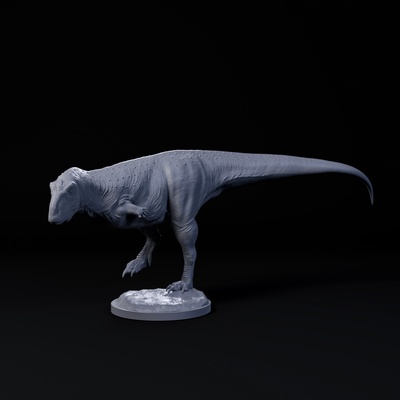 rajasaurus walking 1-35 scale pre-supported dinosaur art animal creature dino fight figure jurassic mini reptile statue companion miniature prehistoric dnd extinct carnivore cretaceous theropod paleoart 3d print model - Mito3D