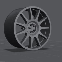 rally cup wheel 3d print model - Mito3D