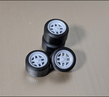 rally cerchi personalizzato pressofuso pneumatico ruote hotwheels diecast tomica 1 64 24 macchina 3d print model - Mito3D