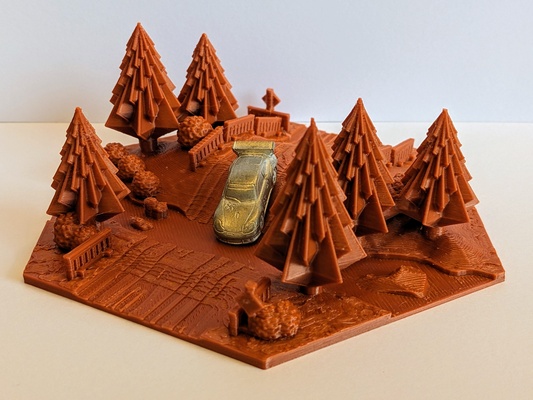 rallyman sporco 3d piastrella 207b gioco 1 144 tavola d cor diorama 3d print model - Mito3D