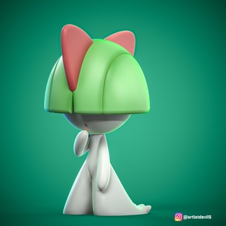 ralts Pokémon Spiel Pokemongo Pokemons eevee Vaporeon Jolteon Flareon espeon Umbreon leafeon Galzeon Sylveon Pikachu vulpix Geschichten kirlia Gardevoir Gallade 3d print model - Mito3D