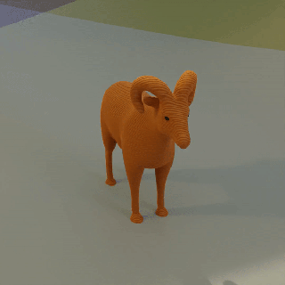 RAM arte animal animais brinquedo miniatura esculpir 3d print model - Mito3D