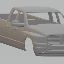 ram 3500 yazdırılabilir vücut kamyon oyun yuvası scalextric kabuk rc radyo izleme araba tamiya miniz 1-10 1-32 1-18 G / Ç 3d print model - Mito3D