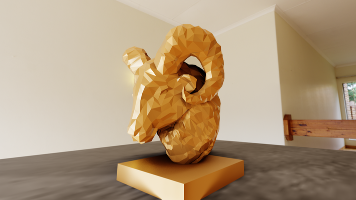 veri deposu büst düşük ol heykel stl 3d yazdır dosya sanat keçi kuzu orman safari minyatür masaüstü hayvanlar duvar dekor 3d print model - Mito3D