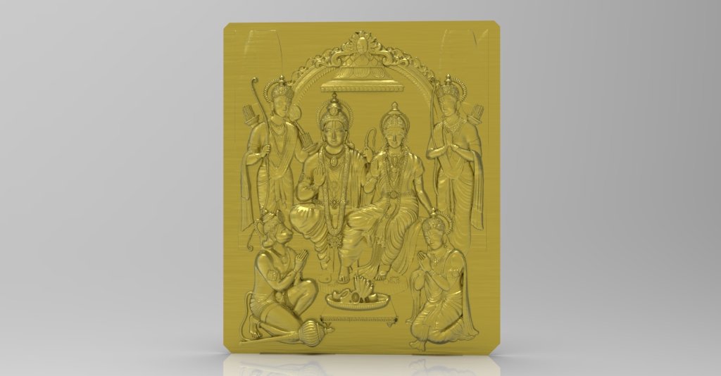 RAM darbar Dieu hindou cnc dossiers stl sita 3D print model - Mito3D