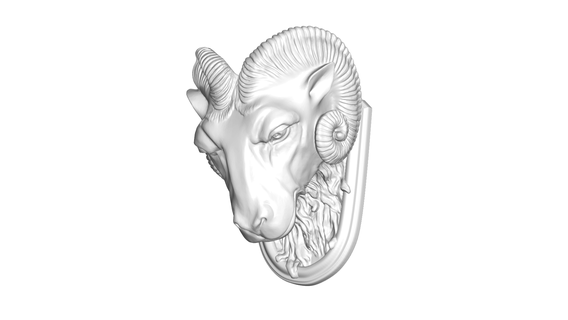 ram head Art ram head - sculpture animal art wall ar vr meta metverse  3d print model - Mito3D