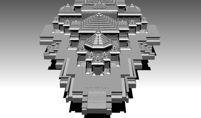 ram mandir fichier rammandir ayodhyamandir temple cadre ayodhy 3d print model - Mito3D