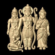 ram parivar divinità indiane famiglia gioielli ramparivar 3d print model - Mito3D