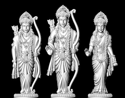 Veri deposu parivar İlahi heykeller ilahi Godlaxman tanrıça Manevi sanat kutsal yaratımlar adanmışlık sanatları lütuflar alan sonsuz Aşk saygıdeğer tasarımlar Tanrısal lütuf Hindu tanrıları dini dekor ramparivar laxman sita 3dmodel 3d print model - Mito3D