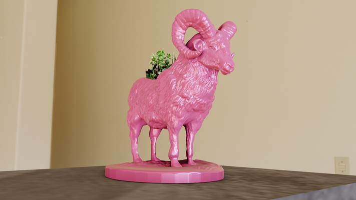 veri deposu heykel çiçek vazo ekici tencere stl ev keçi kuzu orman safari minyatür masaüstü hayvanlar duvar dekor 3d print model - Mito3D