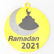 Ramadã 2021 chaveiro muçulmano joalheria arte 3d print model - Mito3D