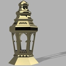ramadan latern architecture 3dprinting 3d 3ddesign creality ender lantern gadgets karim holy month light gold house 3d print model - Mito3D