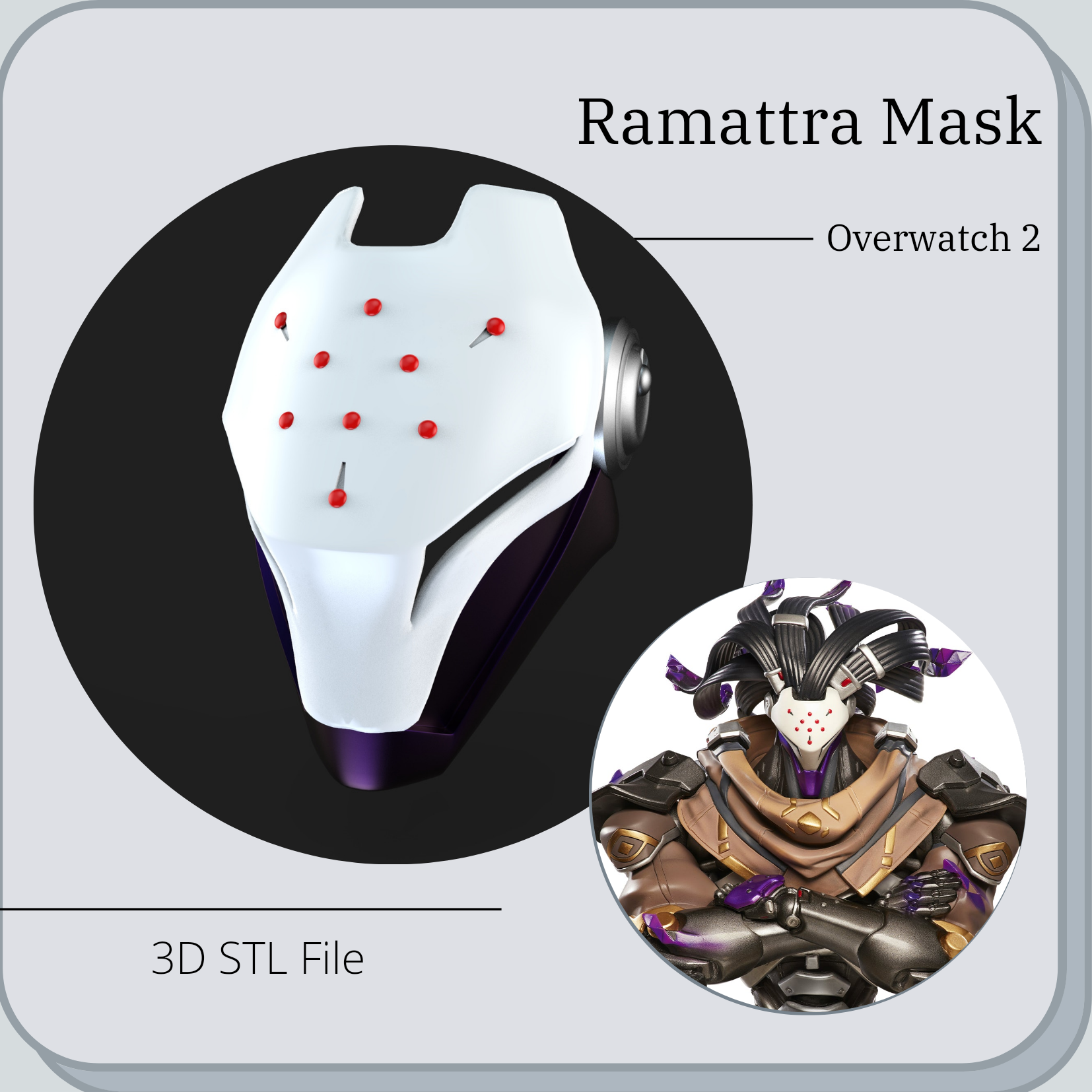 ramattra mask overwatch 2 overwatch overwatch 2 remattra overwatch ramattra cosplay mask  3D print model - Mito3D