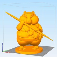 rambster arte animal hamster fofa Kawaii rambo soldado Guerreiro decoração estatueta 3d print model - Mito3D