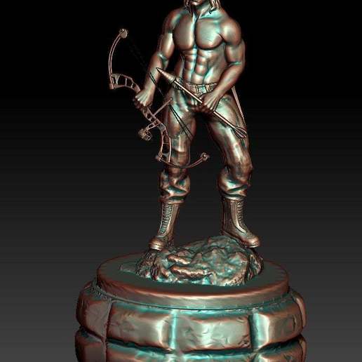 rambo film soldato stallone stella Silvestro sculture 3D print model - Mito3D