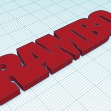 rambo 5 ultimate Anahtarlık sanat stallone silah oyuncaklar 3d print model - Mito3D