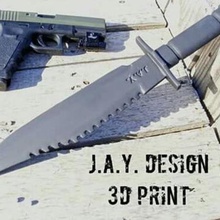 coltello rambo vari predator tattico pugnale tomahawk spartan manichino spada 3d print model - Mito3D