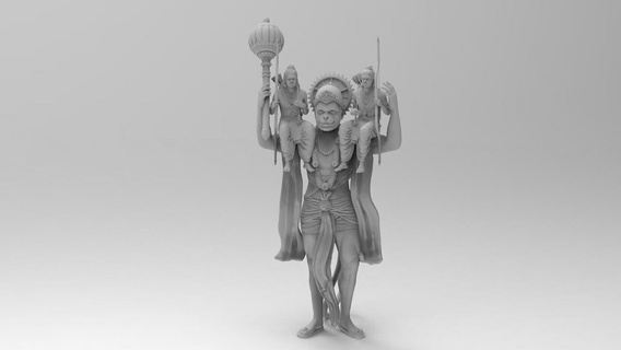 koçbaşı Hanuman 3d print model - Mito3D