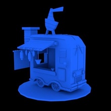 ramen camion cibo 3d print model - Mito3D