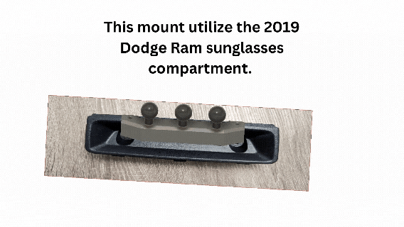 ramhub dock 2019 dodge ram sunglasses compartment Various mount gps phone electronics reverse camera monitor gopro 3d print model - Mito3D