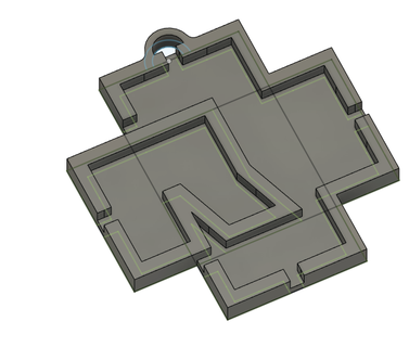rammstein keychain logo 3d print model - Mito3D
