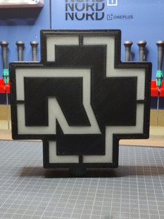 Rammstein LED logo ligero firmar 3d print model - Mito3D