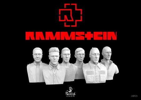 Rammstein membros stl obj 3d impressão 3d print model - Mito3D
