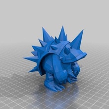 rammus flat-footed art league legends video game creatures 3d print model - Mito3D