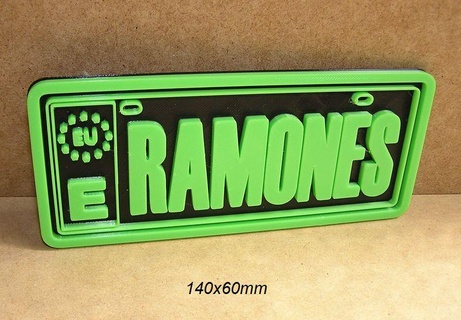 Ramones Mini Lizenz Teller Logo Poster Zeichen Schild Felsen Band 3d print model - Mito3D