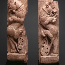 rampant mythique lions vyala 8th9th siècle de droite uniquement art analyses des répliques 3d print model - Mito3D
