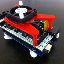 ramps 14 smart adapter 40mm fan mount tool electronics reprapdiscount 3d printer accessories 3d print model - Mito3D