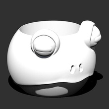 rana - flowerpot pot holder frog pencil accessory decoration kawaii animal 3d print model - Mito3D