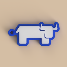 rancher logo keychain jewelry bull rancherlogo kubernetes linux docker 3d print model - Mito3D