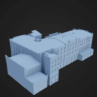 random building 1 Architecture house architecture factory office company school 3d print model - Mito3D