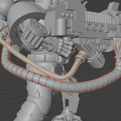 random cables plasma cannon 3D print model - Mito3D