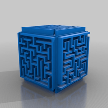 aléatoire maze cube boîte 50 mm personnalisé jouet 3d print model - Mito3D