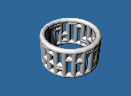 random pattern ring size 7 rings luxuries detail wedding 3d print model - Mito3D