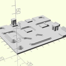 aleatória Cidade quadrado openscad personalizador matemática arte telha azulejos onda função colapso 3d print model - Mito3D