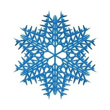 randomized leafy snowflake art blockscad blockscadsnowflake fractal snowflakes math 3d print model - Mito3D