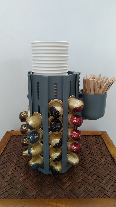 range capsule caf expresso touillette gobelet cuisine accessoire deco 3d print model - Mito3D
