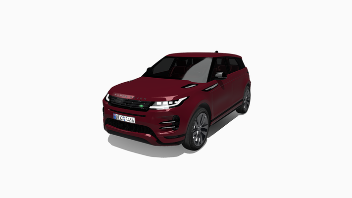 gamme vagabond évoque firenze rouge jeu land range rover firenze red voiture suv extérieur automobile réaliste commercial high quality 2024 electric vehicle modélisation véhicule industriel 3d print model - Mito3D