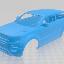 el range rover evoque imprimible cuerpo del coche juego la gama evocar ranura scalextric tamiya rc hobby rastreador 1-10 1-14 1-16 1-32 1-24 shell 3d print model - Mito3D