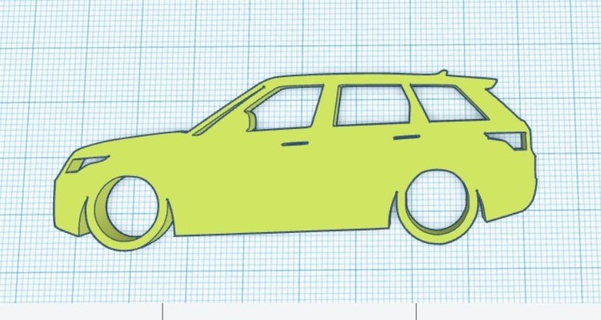 Aralık gezici spor evok siluet anahtarlık araba 3d print model - Mito3D