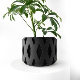 rano planter pot drainage tray & stand included modern unique home decor plants succulents stl file Home indoor flower succulent holder 3d print model - Mito3D