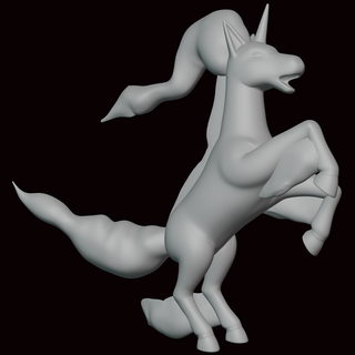 Rapidash Pokémon Zahl Statue Videospiel Videospiele Miniatur Skulptur Fan Art Figur Kanto 3d print model - Mito3D
